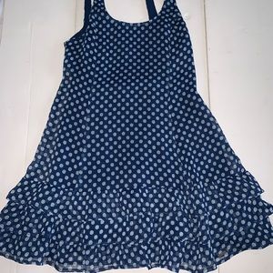 Dark Blue Floral Dress